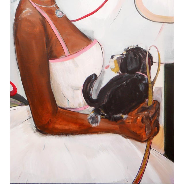 Moisés Villafuerte Pastel-Toned Abstract Contemporary Figurative Painting of a Bride with Helper, 2022 For Sale - Image 9 of 12