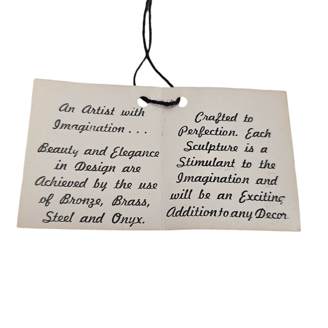 Mario Jason Sculpture Fish in Aquarium Onyx Rare Signed 8” W/ Tag For Sale - Image 11 of 12