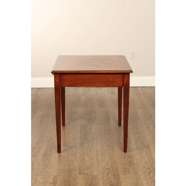 Drexel Heritage 'Celtic' Parquetry Top One Drawer Lamp Table For Sale - Image 12 of 12