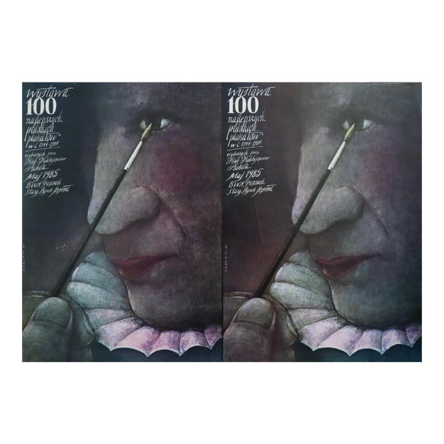 1985 Polish Exhibition Poster - Wystawa 100 Najlepszych Polskich Plakatow (Exhibition of the Top 100 Polish Posters) - Sadowski For Sale