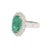 8.21 Ct Emerald & Halo Diamond Cocktail Engagement 18k Ring Size 7 For Sale - Image 4 of 6