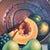 Rustic 1970’s Original Still Life Painting With Copper Pot & Fruit Original Wood Frame Signed For Sale - Image 3 of 4