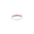 Metal Prong Set Alternating Ruby & Diamond Baguette Band Ring Size 9 in 14k White Gold For Sale - Image 7 of 13