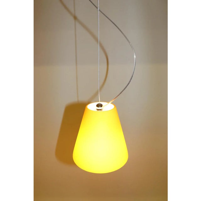 Modern Murano Yellow Glass Pendant Lamp For Sale In New York - Image 6 of 9