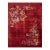 1930s Deep Red Floral Antique Chinese Art Deco Rug 8'9" X 11'4" Knotted Wool Carpet For Sale