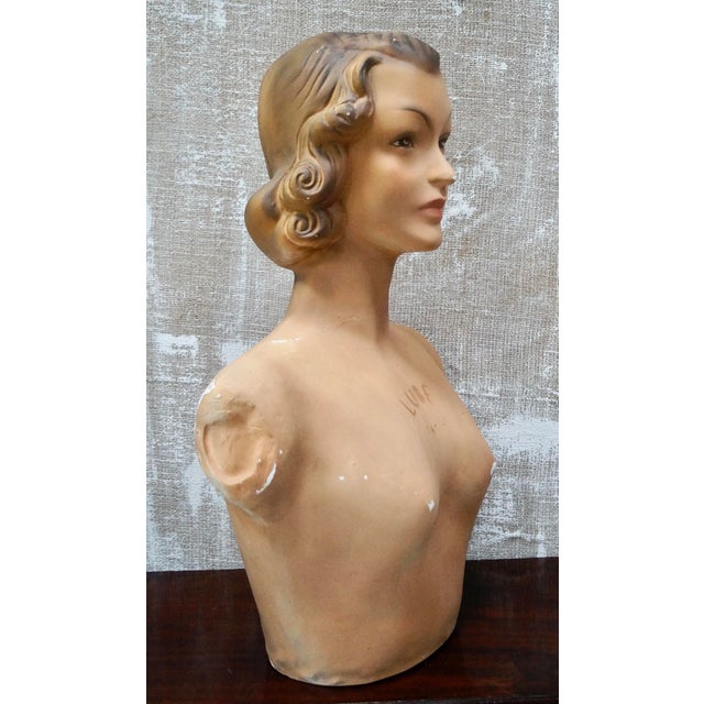 Vintage Mannequin Lubé Paris Bust, 1930 For Sale - Image 4 of 10