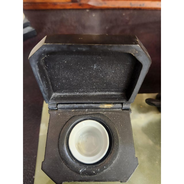 Elephant Ink Well Desk Set For Sale - Image 4 of 12