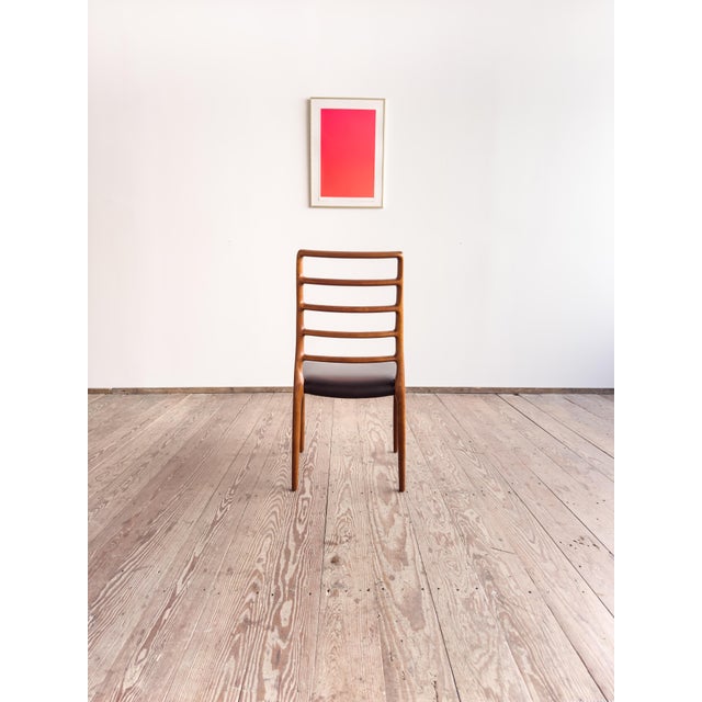Mid-Century Modern Model 82 Embassy Chair in Teak and Leather by Niels Otto Møller for J.L. Moller For Sale - Image 3 of 16