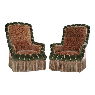 Late 19th Century French Napoleon Bergere Armchairs - a Pair For Sale