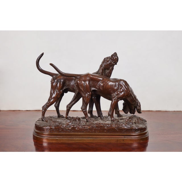 Alfred DubucandSigned, Bronze Hound Sculpture, circa 1885 For Sale In Los Angeles - Image 6 of 6