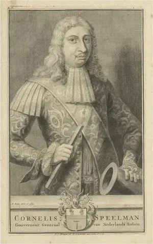 Cornelis Speelman, Commanding Governor-General of the VOC, Dutch East Indies, 1724, Print