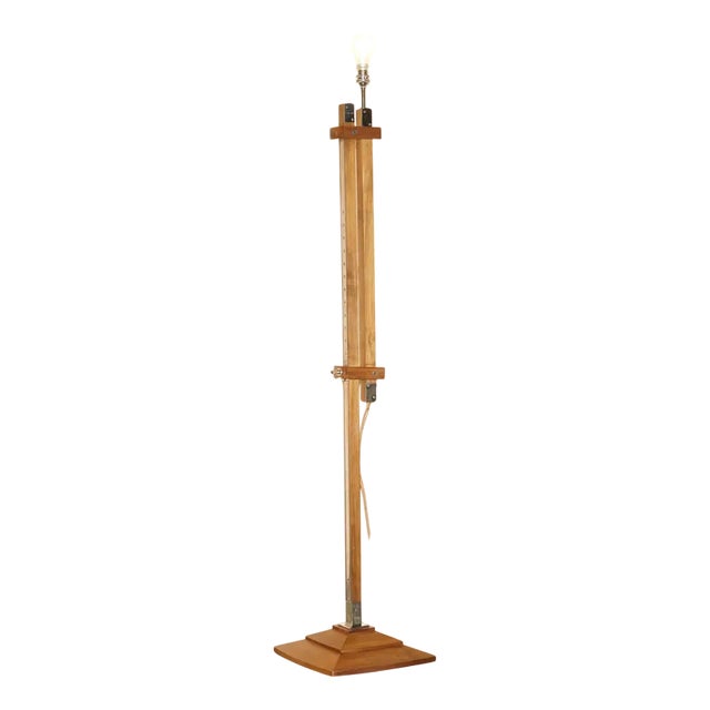 Height-Adjustable Floor Lamp with Chrome Fittings by David Linley For Sale