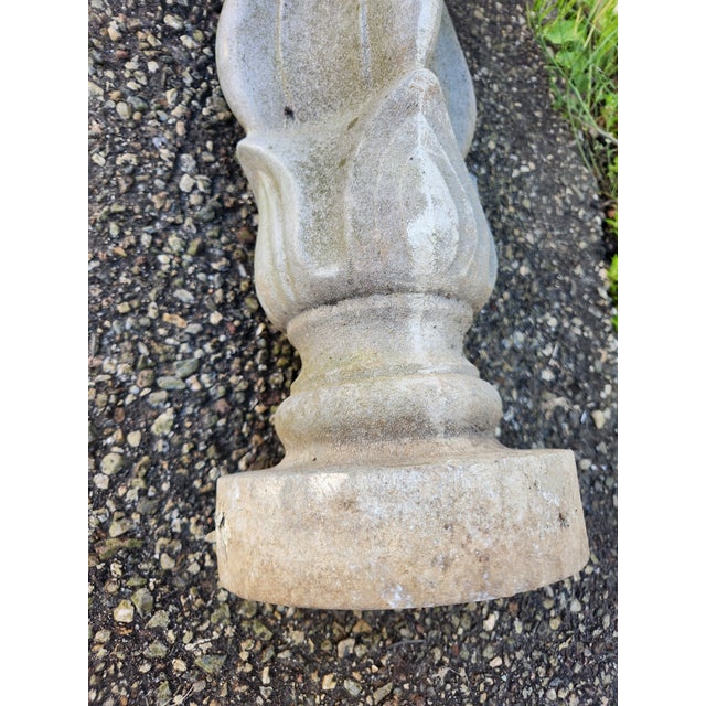 Slate Gray Vintage Cement Garden Finial For Sale - Image 8 of 10
