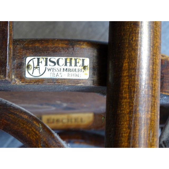 Bistro Bentwood Chairs by Fischel France, 1935, Set of 6 For Sale - Image 13 of 14