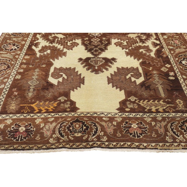 Vintage Turkish Oushak Rug - 04'05 X 07'03 For Sale - Image 4 of 9