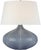 Transitional AERIN by Visual Comfort Signature Rana Medium Wide Table Lamp in Polar Blue Crackle with Linen Shade For Sale - Image 3 of 3