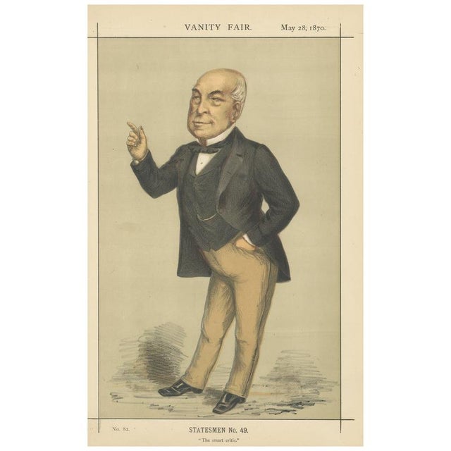 Ralph Bernal Osborne, Caricature Vanity Fair Statesmen, 1870, Paper For Sale - Image 10 of 10