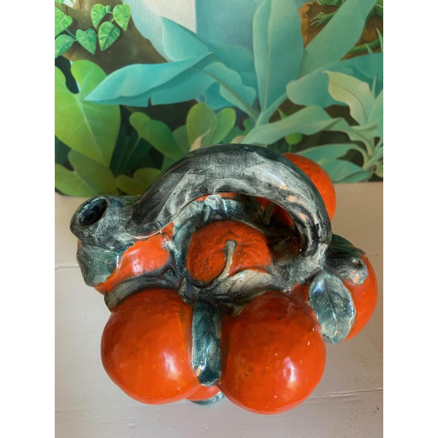 Spanish Trompe-Loeil Clementine Ceramic Pitcher, 1960 For Sale - Image 4 of 9