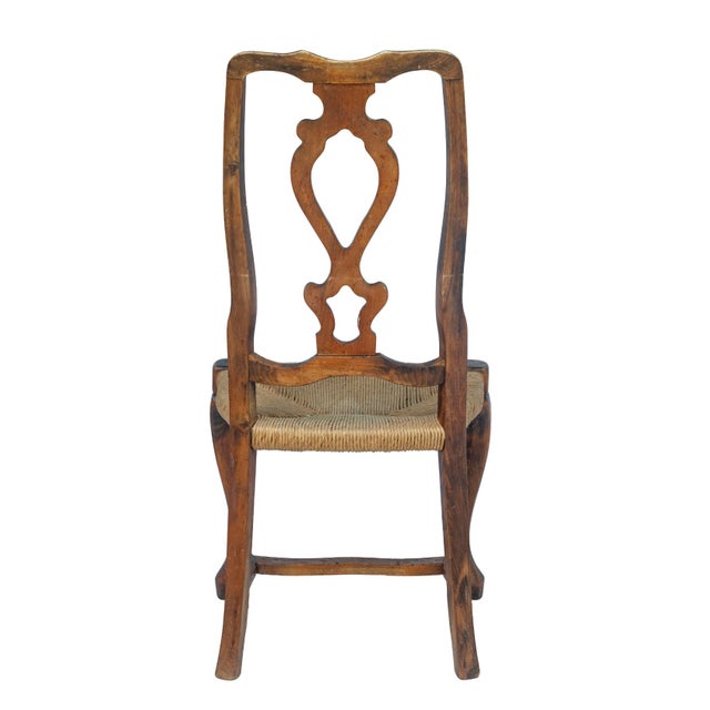 Set of 4/ 19th Century French Provincial Walnut Dining Chairs For Sale - Image 16 of 18