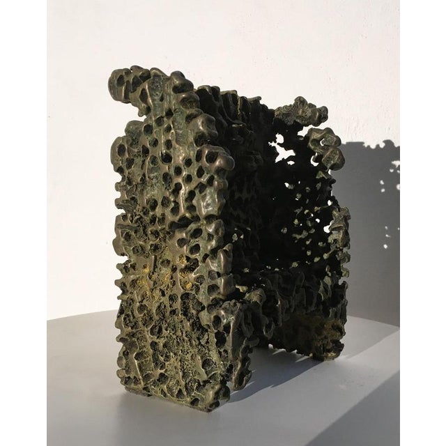 Italian Bronze Abstract Sculpture by Urano Palma, 1985 For Sale - Image 10 of 18