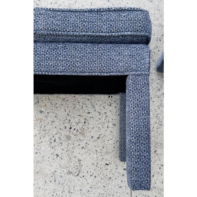 Pair of Pillow Top Ottomans in Kravit Fabric For Sale - Image 10 of 12