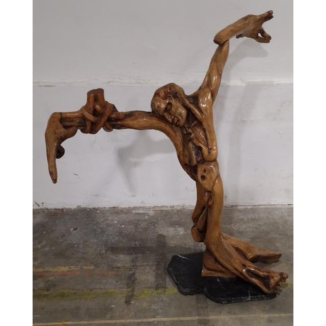 Modern Tiburzi, Large Christ Sculpture, Olive Wood, 1920s For Sale - Image 3 of 18