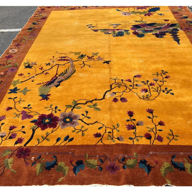 1920s Art Deco Chinese Rug- 8’11” X 11’5” For Sale In Los Angeles - Image 6 of 13