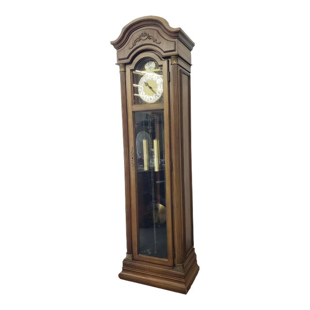 1970s Ridgeway Model Qm308 Serial Number 7775 Grandfather Clock Fm