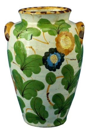 Ceramic Pharmacy Jar attributed to Ulisse Cantagalli, Italy, 19th Century