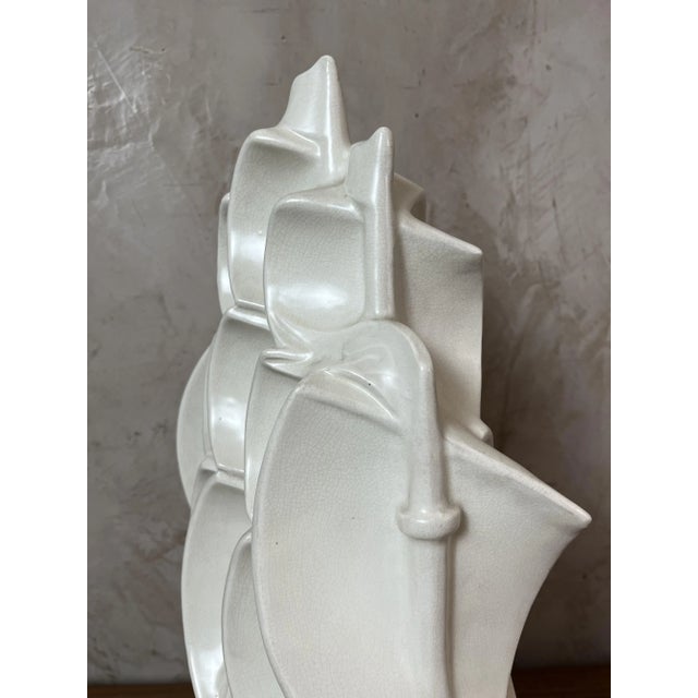 White Vintage Ceramic Boat, 1920s For Sale - Image 8 of 15