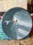 Contemporary 1990s Round Tondo Painting - Southwestern Indigenous Portrait & Hummingbird- Signed Styled After Frank Howell For Sale - Image 3 of 8