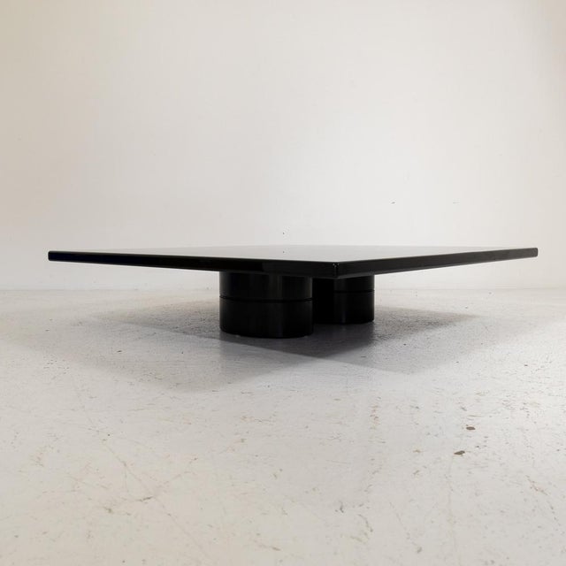 Saporiti Italia Large Black Lacquered Coffee Table from Saporiti Italia, 1970s For Sale - Image 4 of 10