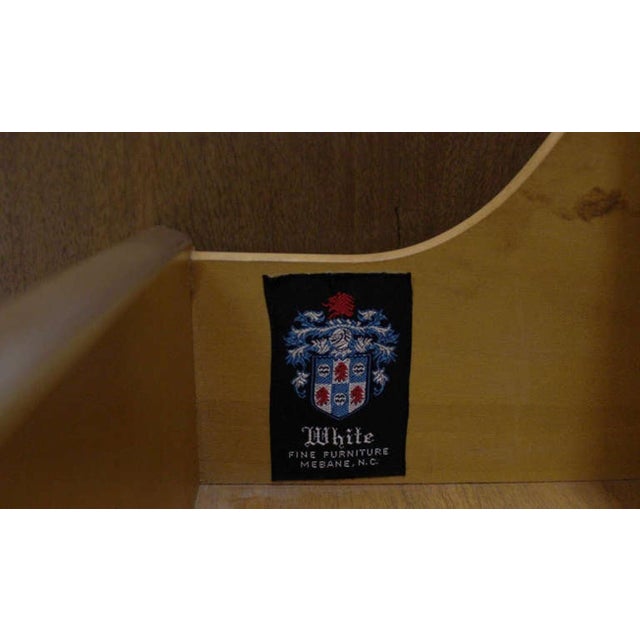 Brown Mid Century Modern Burlwood Long Credenza 6 Drawers Dresser Matching Mirror MINT For Sale - Image 8 of 9