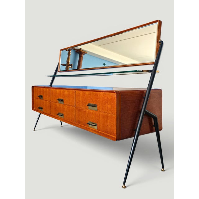 Mid-Century Italian Sideboard with Mirror by Silvio Cavatorta, 1950s For Sale - Image 10 of 18
