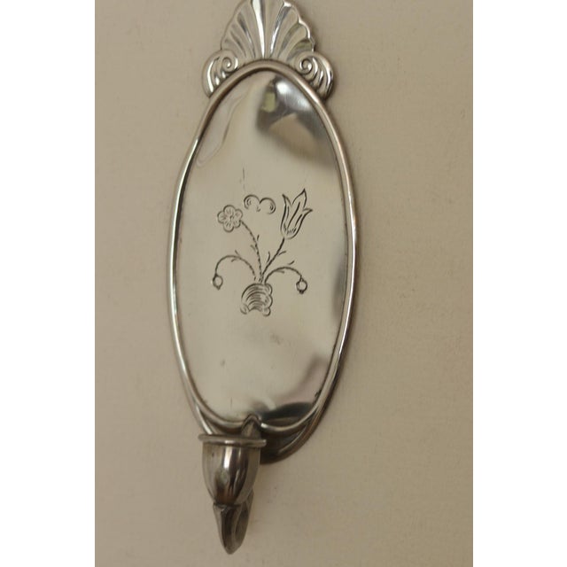 Mid-Century Swedish Pewter Sconces by Svenskt Tenn, Set of 2 For Sale - Image 6 of 15