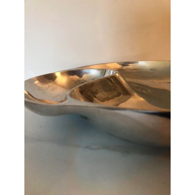 Contemporary Towle Yin-Yang Chip and Dip Aluminum Bowl For Sale - Image 3 of 6