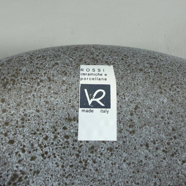 Gray Modernist Stone Effect Ceramic Centerpiece from Rossi, 1970s For Sale - Image 8 of 13