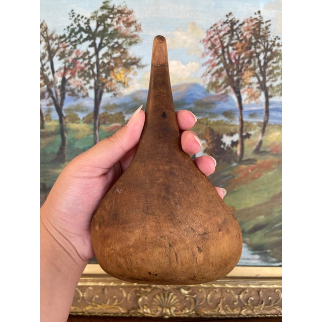 Antique 19th Century Hand-Carved Decorative Wooden Ladle Spoon With Sculptural Curved Handle. For Sale - Image 9 of 11