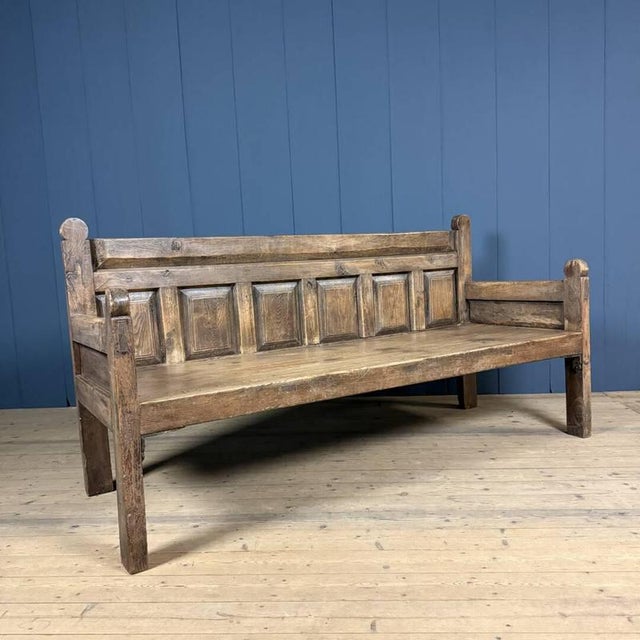 Antique Spanish Wooden Bench, 19th Century For Sale - Image 3 of 18