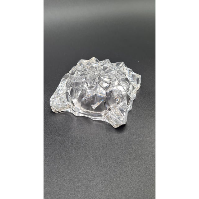 Vintage Crystal Ashtray with Metal Rim, 1960s For Sale - Image 4 of 9