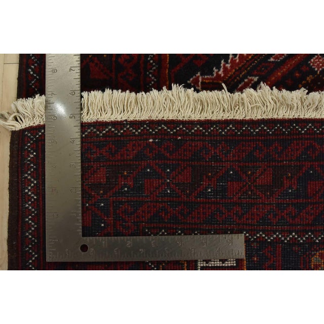 Baloch Runner 2’2” X 9’6” Blue Wool Vintage Tribal Hand-Knotted Oriental Rug For Sale - Image 11 of 11