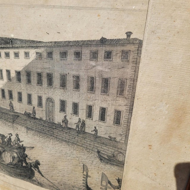 Black Views of Venice, Engravings, 18th-19th Century, Framed, Set of 6 For Sale - Image 8 of 18