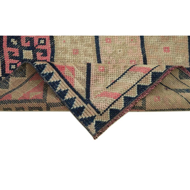Beige Bohemian Runner Rug For Sale - Image 6 of 7