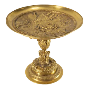 19th Century English Gilt Bronze Renaissance Revival Tazza by Elkington & Co