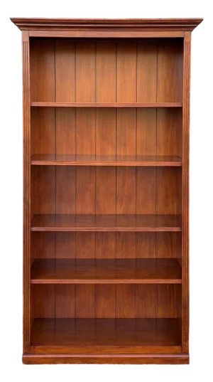 2000s Ballard Designs Tuscan Pine Center Bookcase in Antique Cherry Finish
