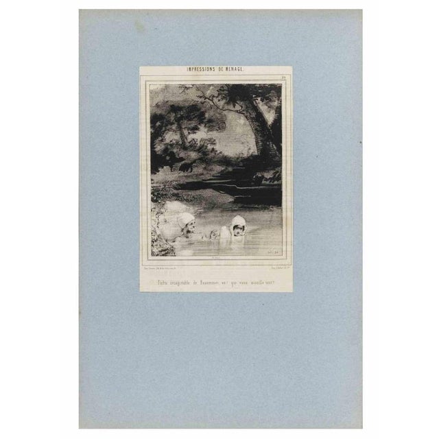 Lithograph on paper from the Series "Impressions de Ménage" (plate 29). An original nineteenth-century lithograph by the...