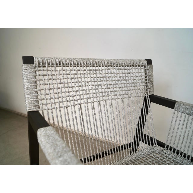 Outdoor Aluminum & Rope Armchairs by Four Hands - A Pair For Sale - Image 10 of 12
