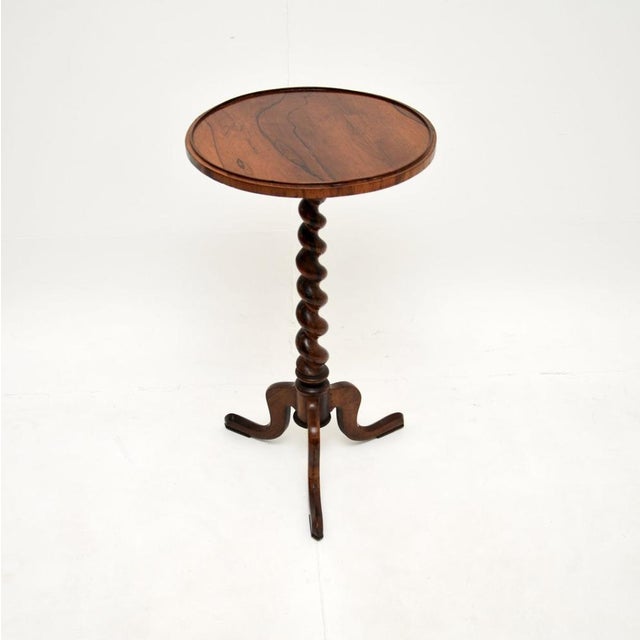 Wood Victorian Barley Twist Side Table, 1840s For Sale - Image 7 of 7