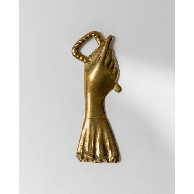 Vintage Brass Hand and Sleeve Bottle Opener from CEG, Italy, 1950s For Sale - Image 11 of 11