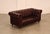English Chesterfield Style Oxford Red Tufted Leather Sofa For Sale - Image 3 of 18